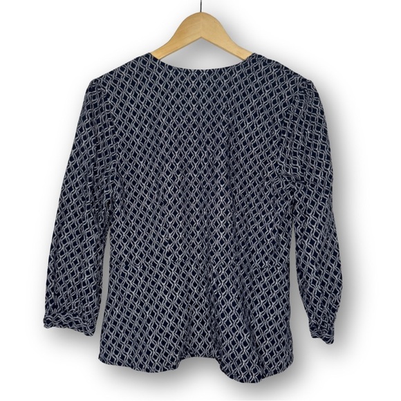 Vintage Liz Claiborne 3/4 Sleeve Button Down Peplum Blouse Size Medium - Picture 2 of 4